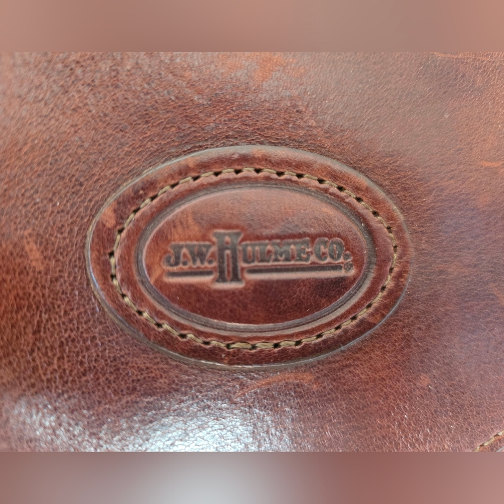 J.W. Hulme Leather Briefcase/Overnight Bag - Picture 4 of 16